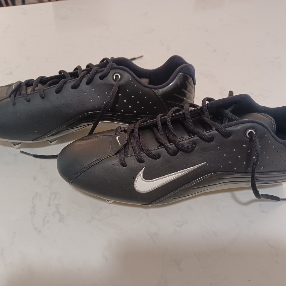 New Mens Nike Super Speed D Football Cleats Sz 15 Black Metallic Silver